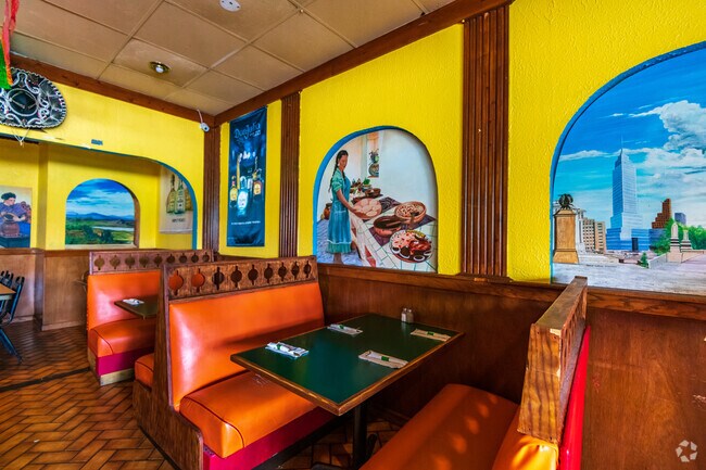 The colorful interior of Cinco De Mayo Fiesta in Morgan Heights.