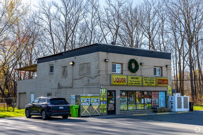 Bait and tackle boxes are conveniently located along Jefferson Avenue in Chesterfield Township.
