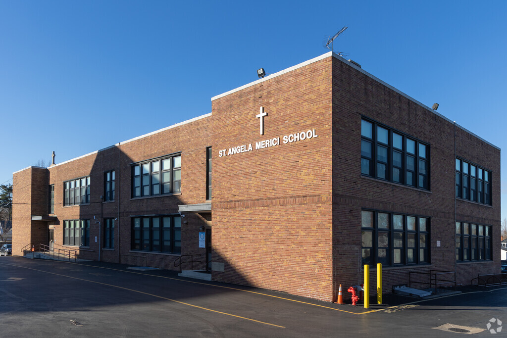 St. Angela Merici Elementary School's name adorns, a beacon for learning and growth.