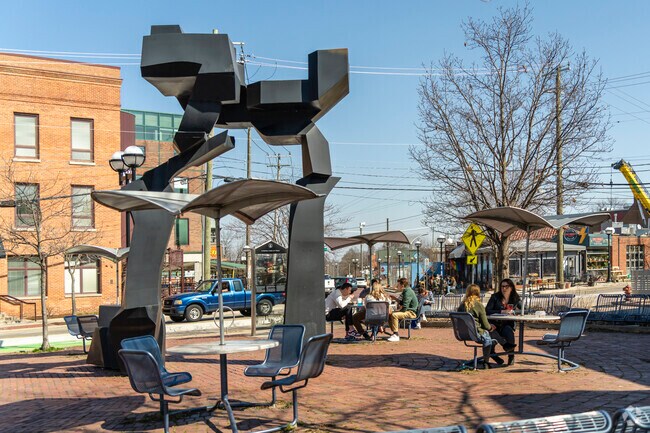 Sculpture Plaza is always a busy spot to eat for Barton Plateau & Huron River Heights residents.