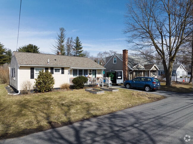 There are many single story ranch-style homes in town.