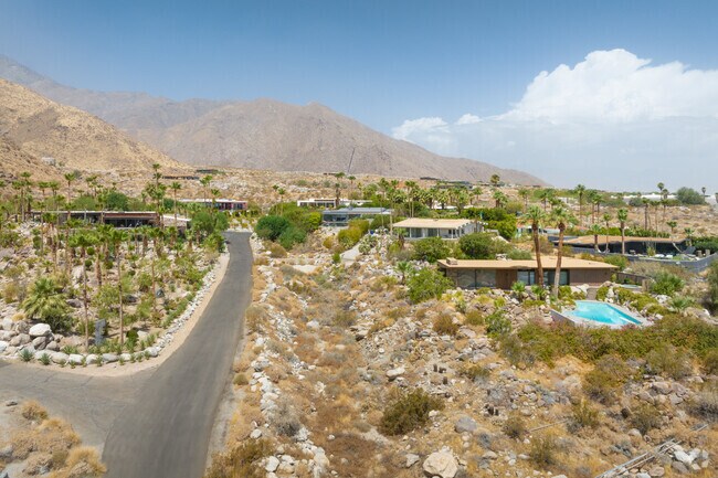 A view of luxurious homes found in the Chino Canyon neighborhood.
