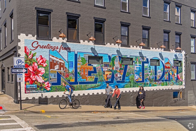 The town's mural is part of a larger Neighborhood Preservation Program in Newton, NJ.