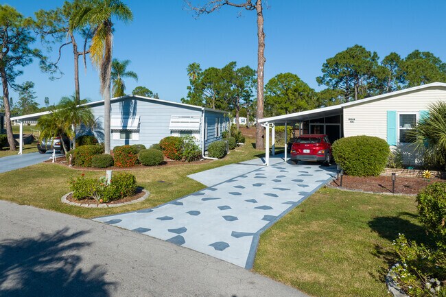 Homes in Lake Fairways, Jacaranda, Cape Coral, border the golf course.