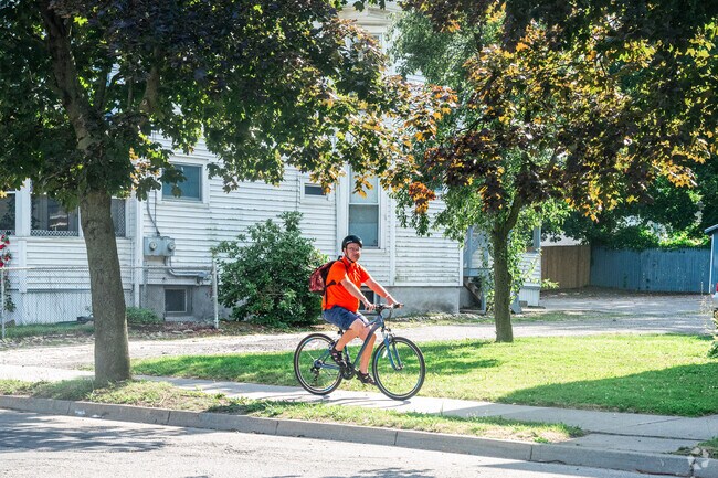 Northside Binghamton locals frequently travel on bicycles.
