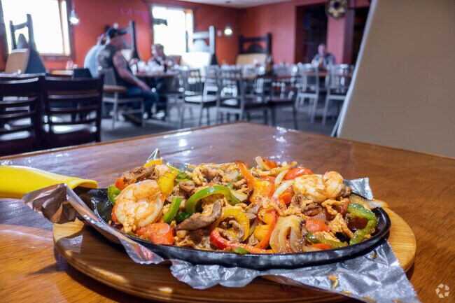 Sizzling shrimp fajitas are served at El Jimador, a local favorite for Mexican cuisine and Margaritas on Ash Avenue.