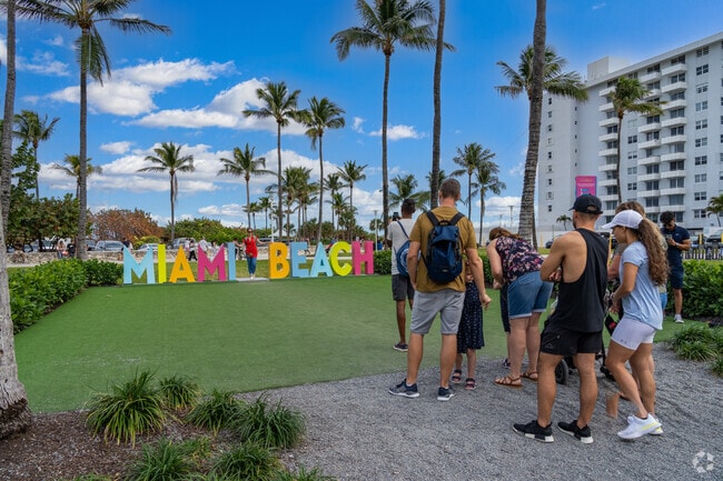 The Miami Beach sign is a popular photo spot in Lummus Park.