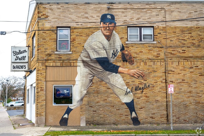 Fans gather at Stadium Grill in Hyde Park to watch Yankees games and enjoy casual bar fare.