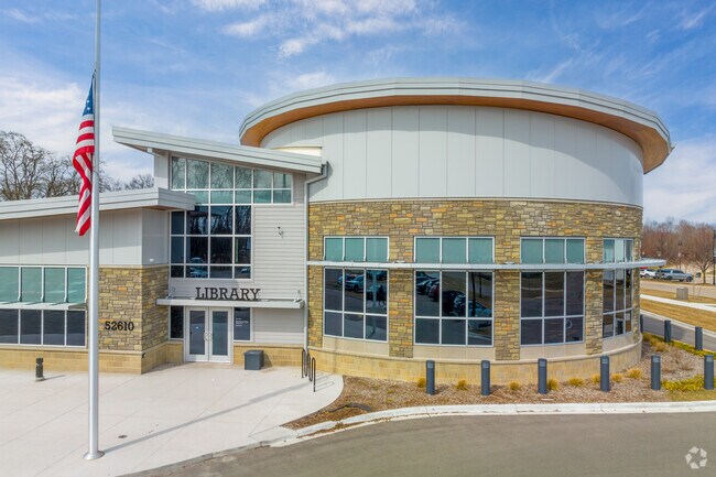 The library in Shelby Township-Utica is newly built.