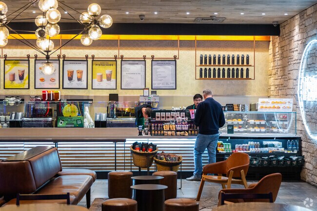 Coffee shops are common throughout Mountain's Edge.