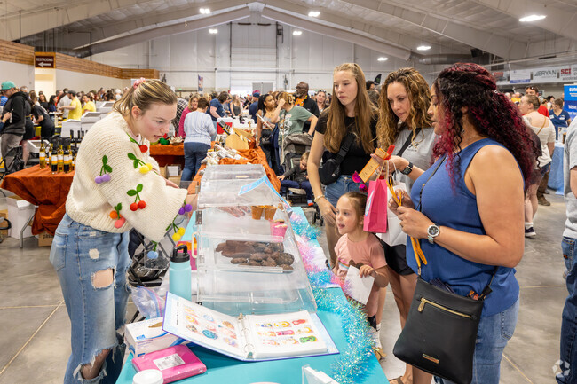 You can find all kinds of chocolates at the Chocolate and Cheese Festival.