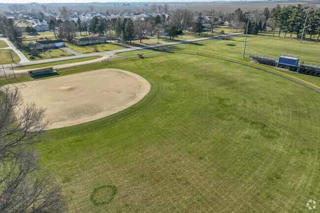 Hiawatha Elementary School offers a small baseball field for students.