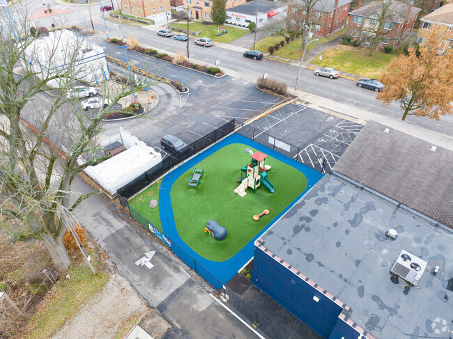 Students enjoy playing of the playground for recess.