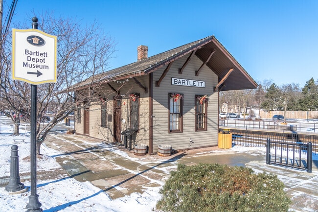 The Bartlett Depot Museum is located along the train tracks near downtown.