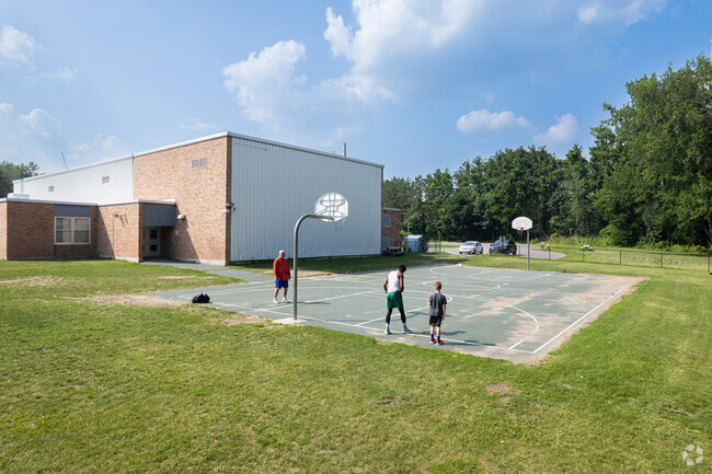 Lynnwood Elementary School basketball court is open all summer for community games to be played.
