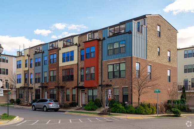 New-build row homes on the border of Hyattsville and Chillum.