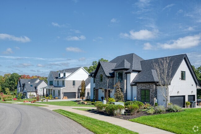 A street of large eclectic homes provides luxury living in Marshall Township.