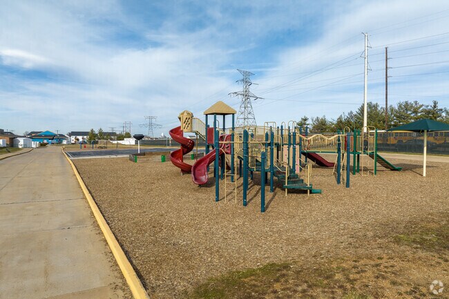 Westhoff Elementary School has a large playground for recess.
