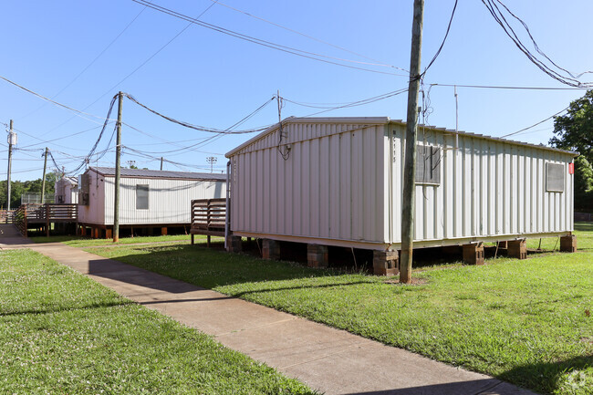There are several mobile classroom units at West Mecklenburg High School.