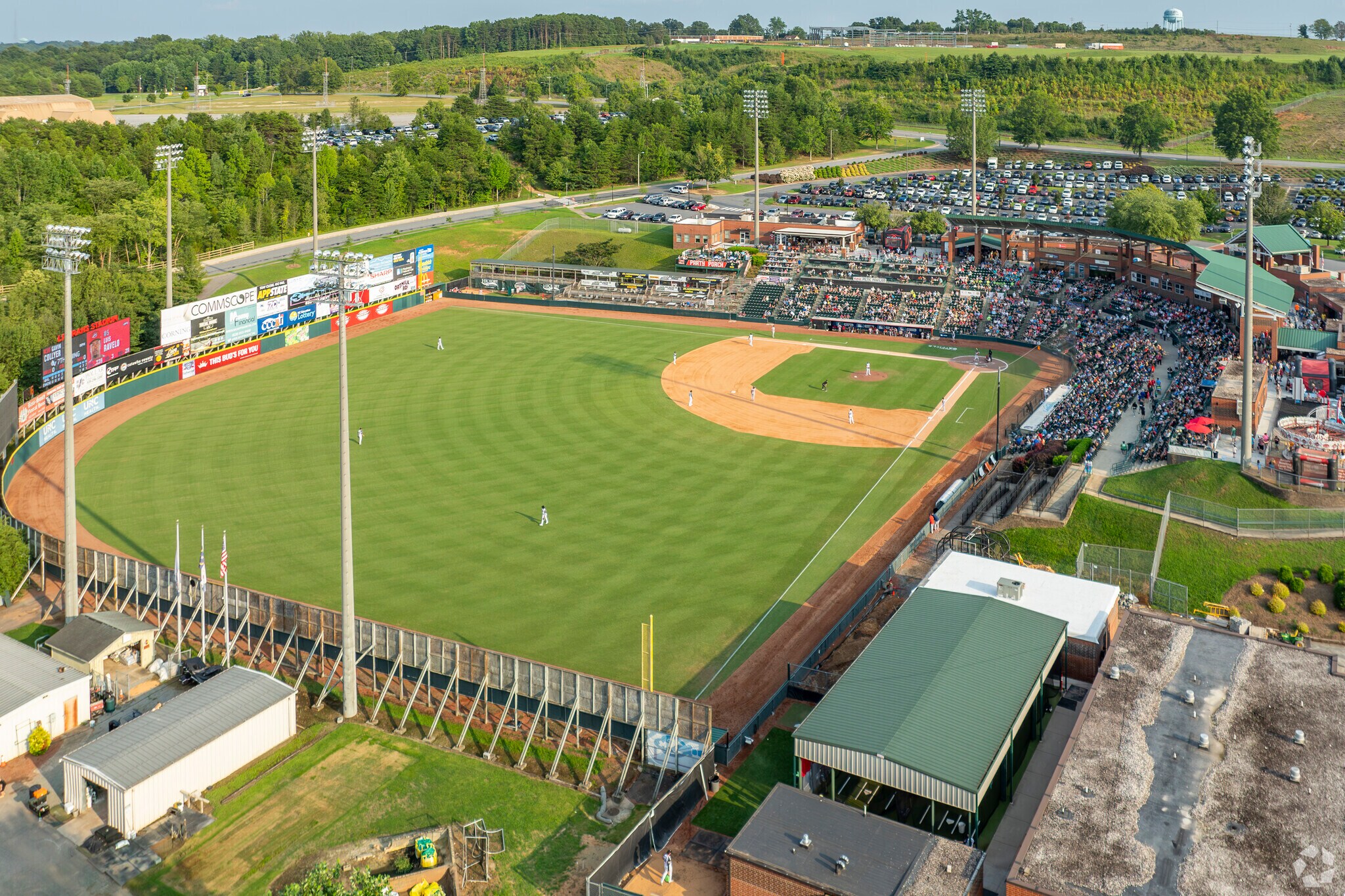 Forest Hills locals can enjoy a game and support the popular local Crawdads baseball team.