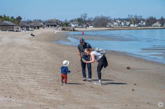Locals have access to a beautiful beach at Greenwich Point Park in Old Greenwich.