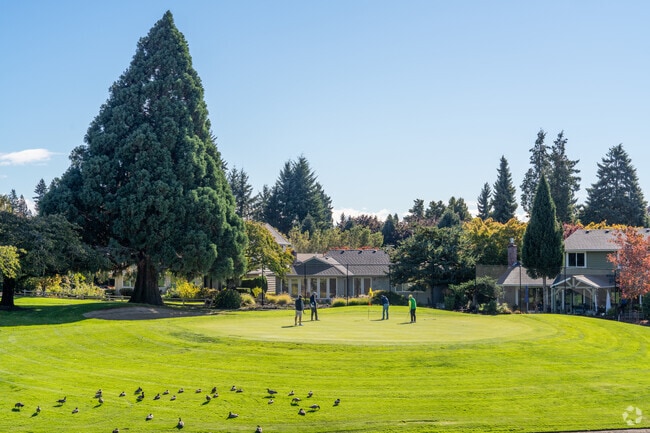 Summerfield homes are provided some protection from stray golf balls by netting installed around the course.
