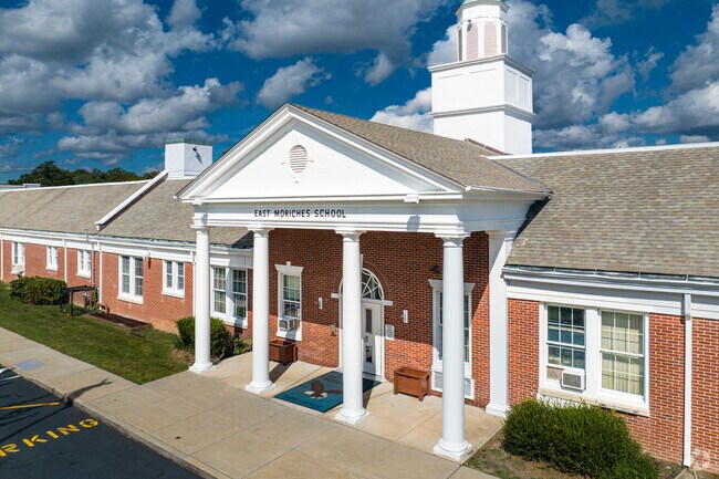 This is the front of East Moriches School.