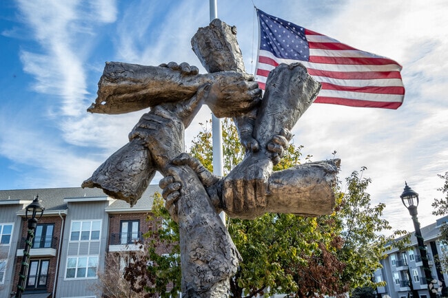 Rowlett's Veterans Park boasts magnificent and powerful sculptures.