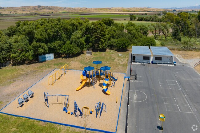 Playground at San Juan School, in San Juan Bautista, California