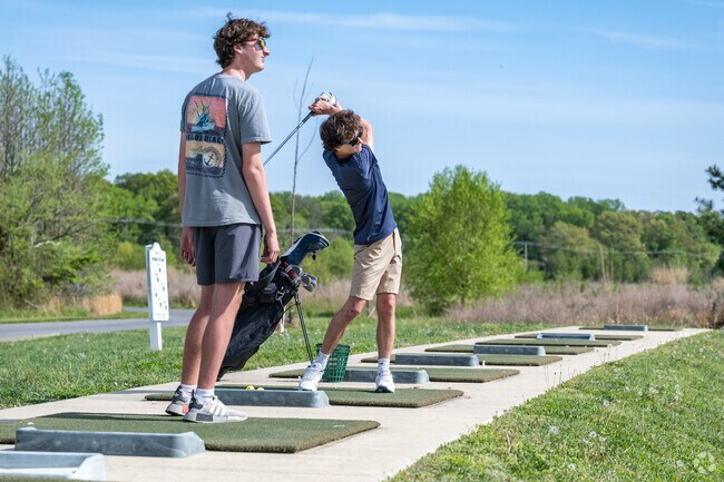 Swing by The Blue Heron Golf Course in Romancoke to practice your swing.