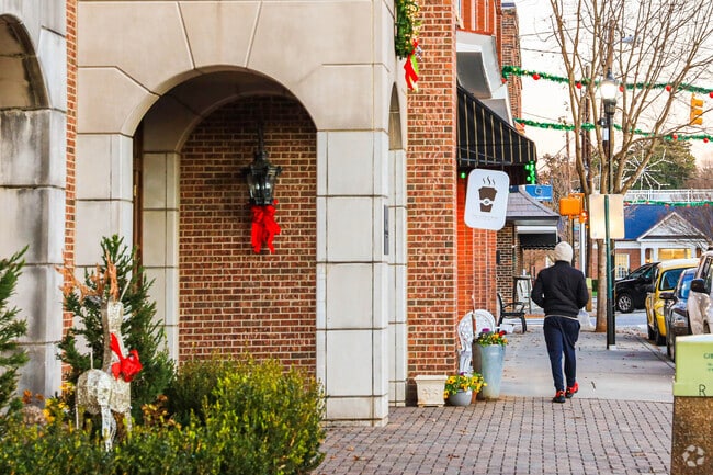 Locals gather for coffee at The Gilded Bean on Main Street.