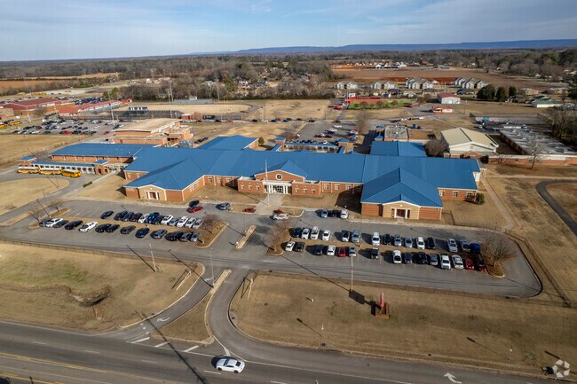 Full campus of Hazel Green Elementary School in Hazel Green Alabama.