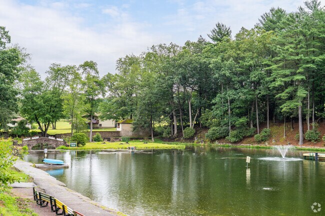 A lake at Eurana Park is open for swimming in the summer.