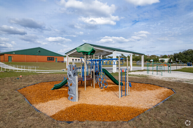 Kids love to play on the playground at  Lost Lake Elementary School.