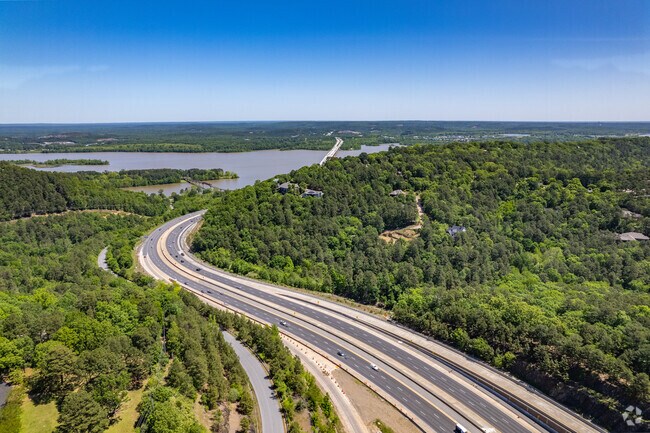 Interstate 430 makes up the western border of Cammack Village.
