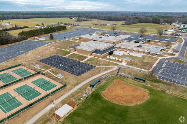 An aerial view of Prince George High School.