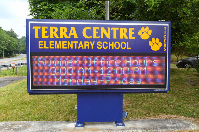 Terra Centre Elementary School front entrance sign
