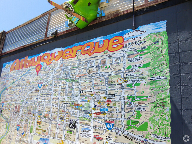 Albuquerque Map Mural at The ABQ Collective