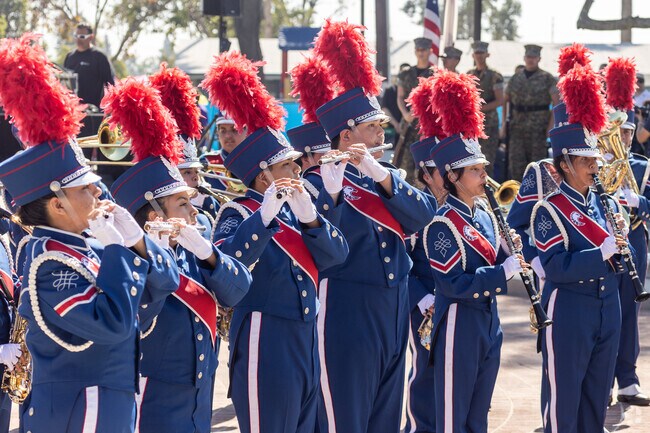Marching bands perform at Norwalk's annual Arturo Sanchez Parade.