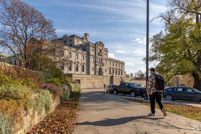 The Iowa State University Memorial Union sits just across Lincoln Way from South Campus Area.