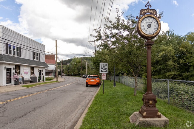 Small town feel with this old-time clock in Archbald.