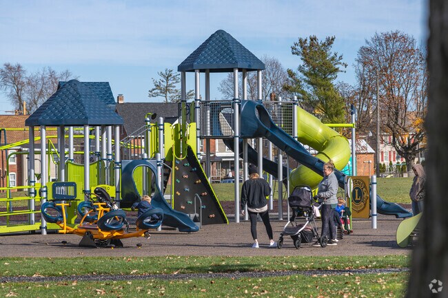 Tire out the tykes on the playground at Marge Goodfellow Community Park.