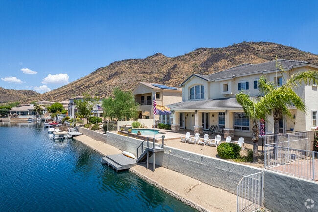 Lakeside living in Arrowhead can be a tranquil escape.