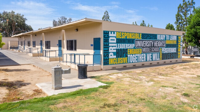 Exterior of University Heights Middle School.