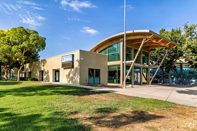 Creekside Middle School in the City of  Patterson sits within a quiet neighborhood.