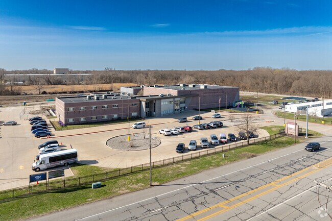 Aerial Thea Bowman Leadership Academy Charter School Private Pre-K & Elementary School.