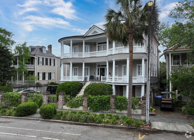 An Elizabeth Street Charleston home with two large covered porches in Mazyck-Wraggborough.
