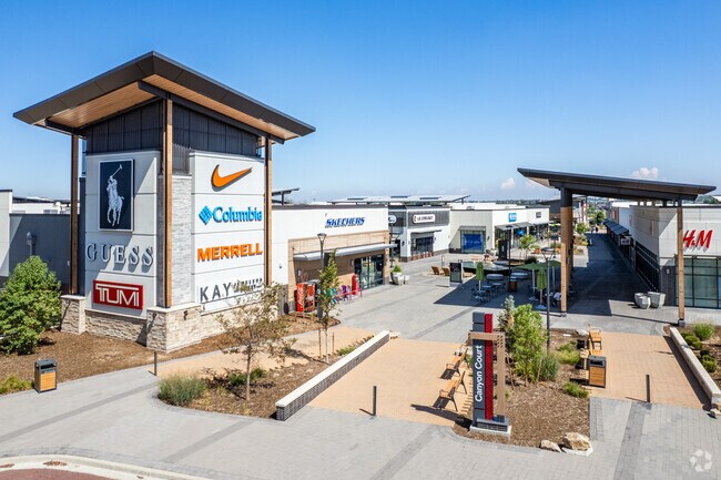 Outlets and other shops are close to home when you live in Columbine Meadows in Broomfield, Colorado.