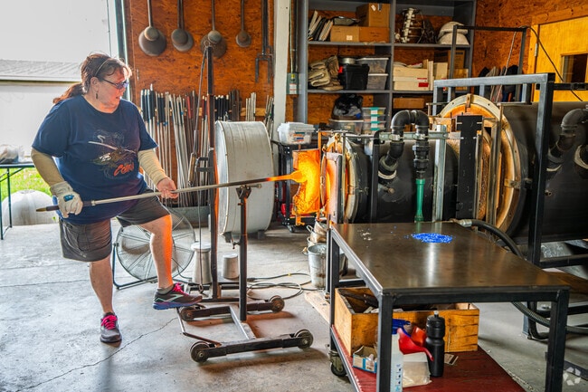 Hyland Glass in Butchertown crafts one-of-a-kind artwork.