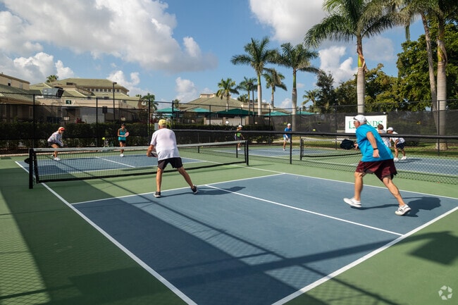 Members of Legends Golf and Country club can enjoy playing pickle ball on one of 4 courts.